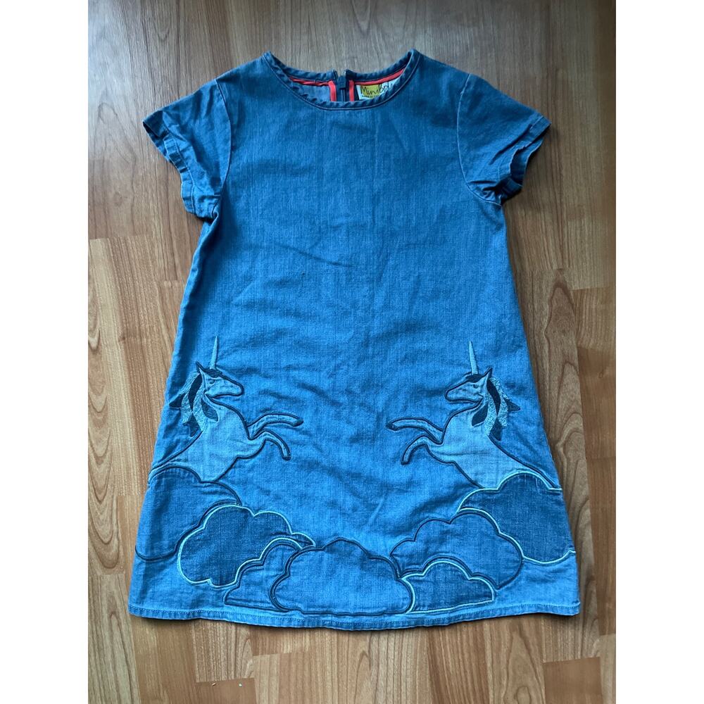 Mini boden denim unicorn dress